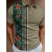 Beautiful Tropical Floral Contrast Polo Shirt