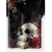 Men's Skull Floral Short Sleeve Polo Shirt