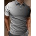 Men's Fashion Casual Gradient Short Sleeve Polo Shirt